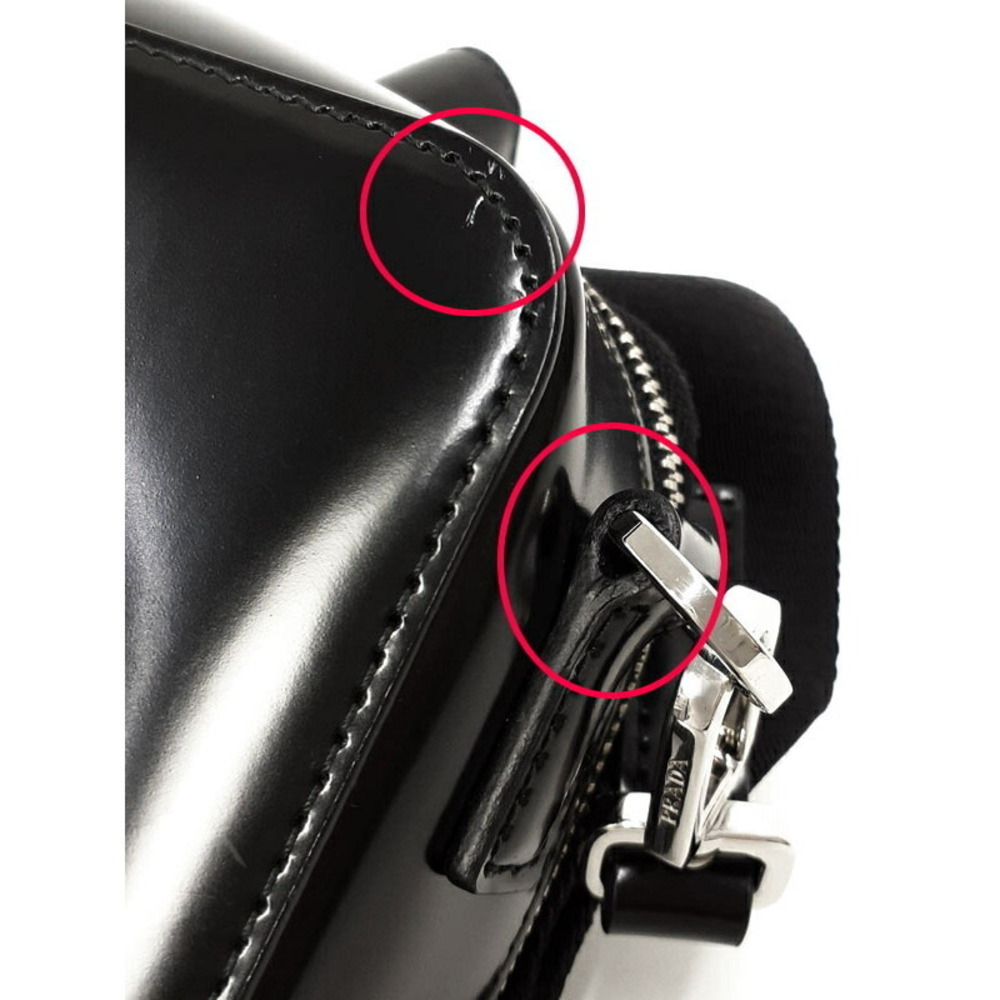 Prada Leather Black Shoulder Bag Brique - Picture 6 of 9